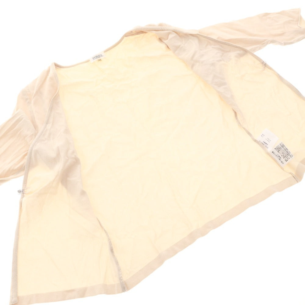 ■ FOXEY Women's Cardigan, 3/4 Sleeves, Bolero Top, Stretch, Made in Japan, Size 38 (S), Light Beige