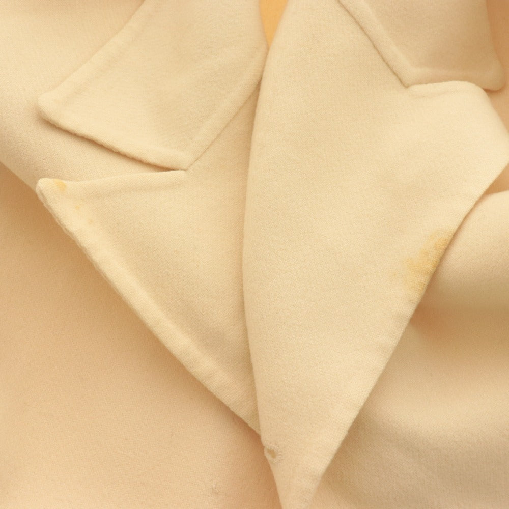 ■ Salvatore Ferragamo coat jacket, long sleeves, outerwear, virgin wool, women's, size S, ivory, defective