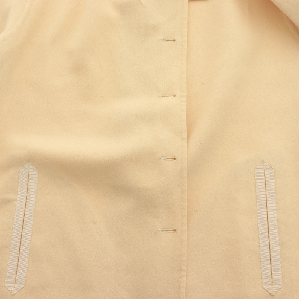 ■ Salvatore Ferragamo coat jacket, long sleeves, outerwear, virgin wool, women's, size S, ivory, defective