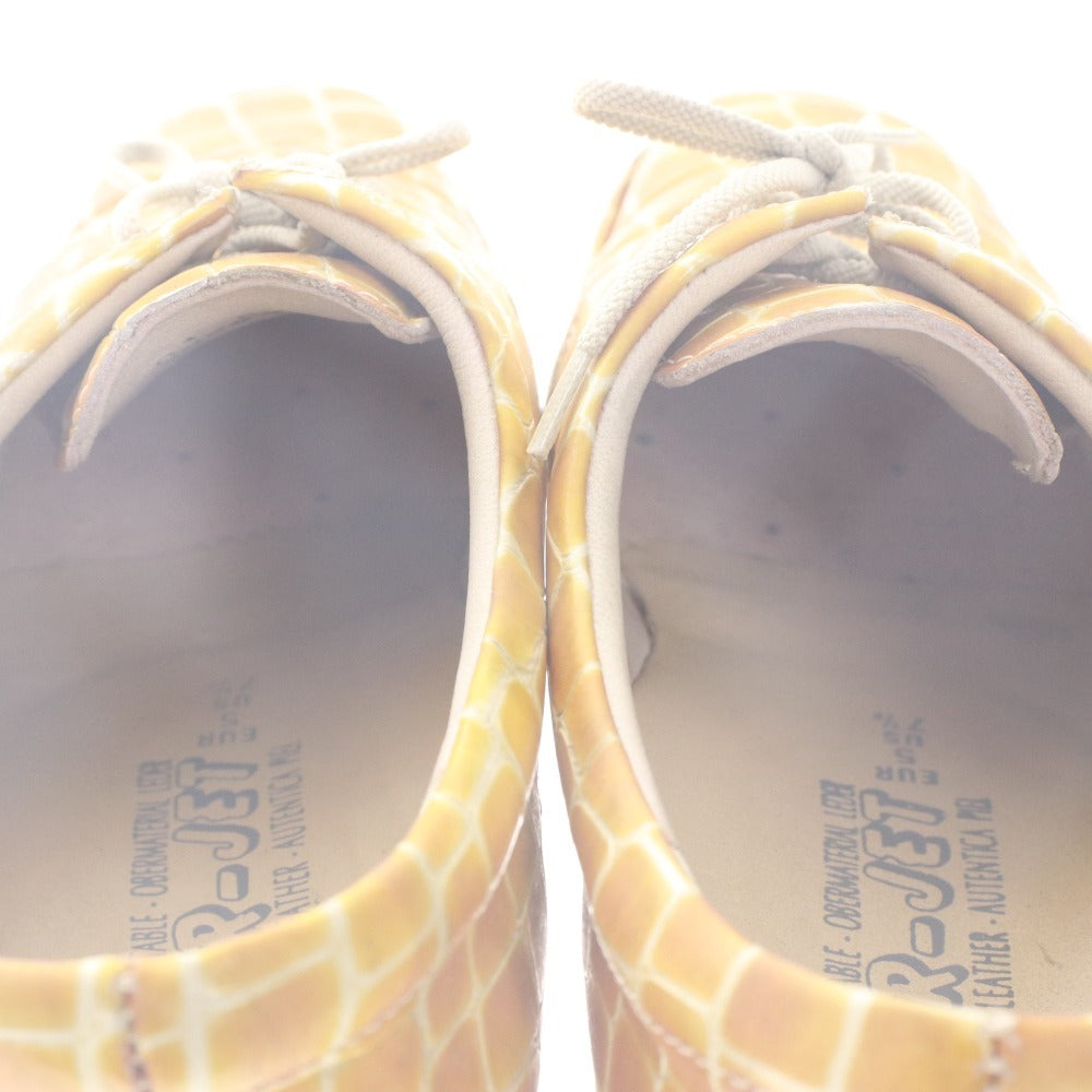 ■ MEPHISTO メフィスト スニーカー シューズ 靴 クロコ柄 紐 メンズ 7 1/2(25.5~26.0cm相当) オレンジ系 箱付き