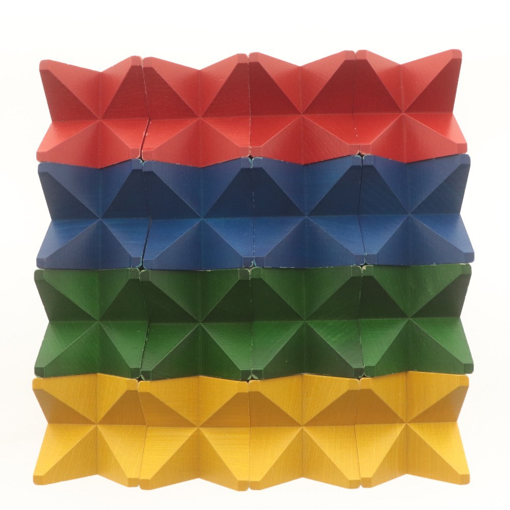 ■ ワールドワイドキッズ ネフ社 積み木 Naef Spiel ネフスピール 16ピース パズル おもちゃ ブロック 知育玩具 子供 キッズ 付属品付き