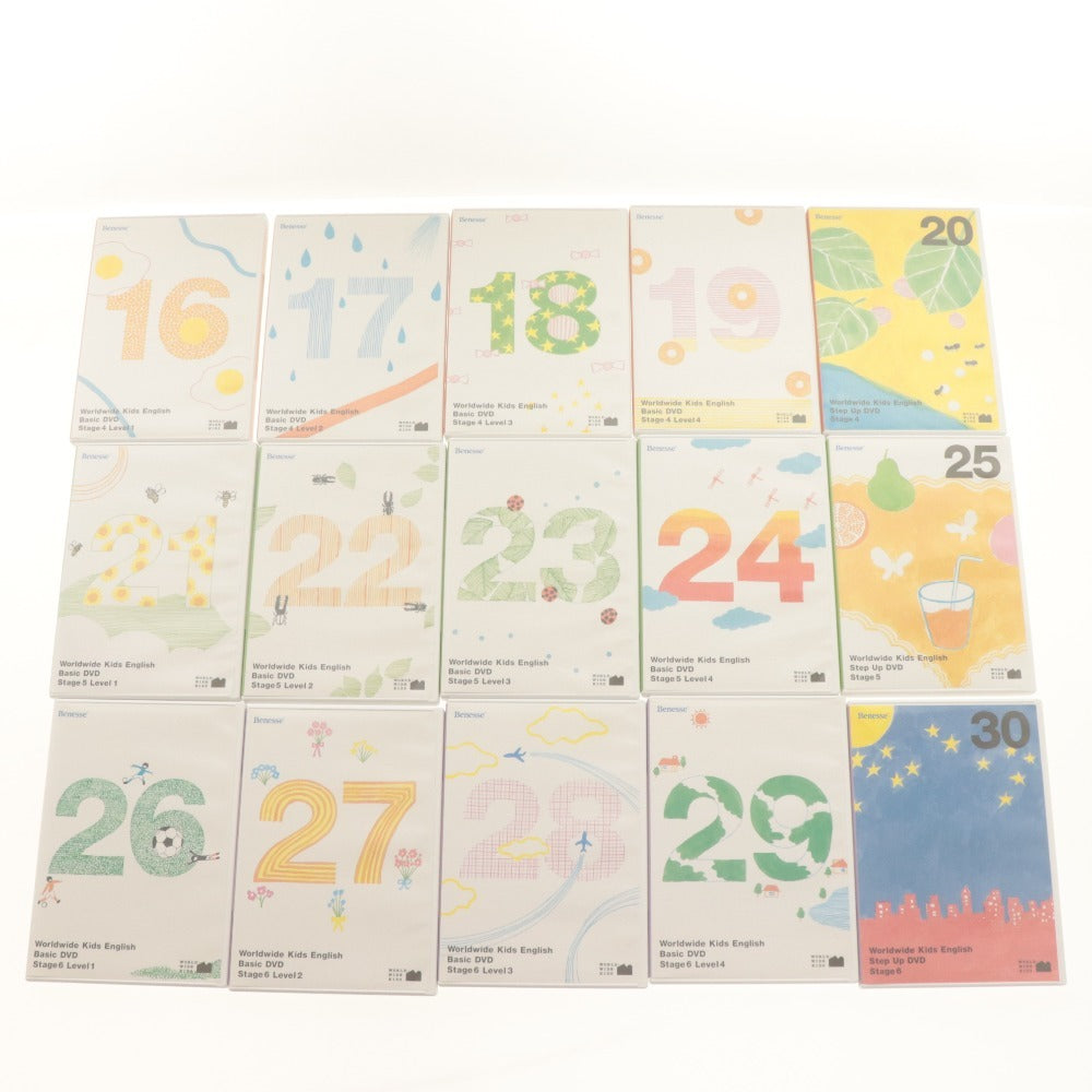 ■ ベネッセ ワールドワイドキッズ 大量セットまとめ売り Basic DVD Stage & Picture Book CD & Music Library 1～6/Parents/Block/付属付
