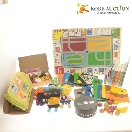 ■ ベネッセ ワールドワイドキッズ 大量セットまとめ売り 絵本/フルーツ/Food&Clothing/Explore the Town/パペット/touch animal/付属品付