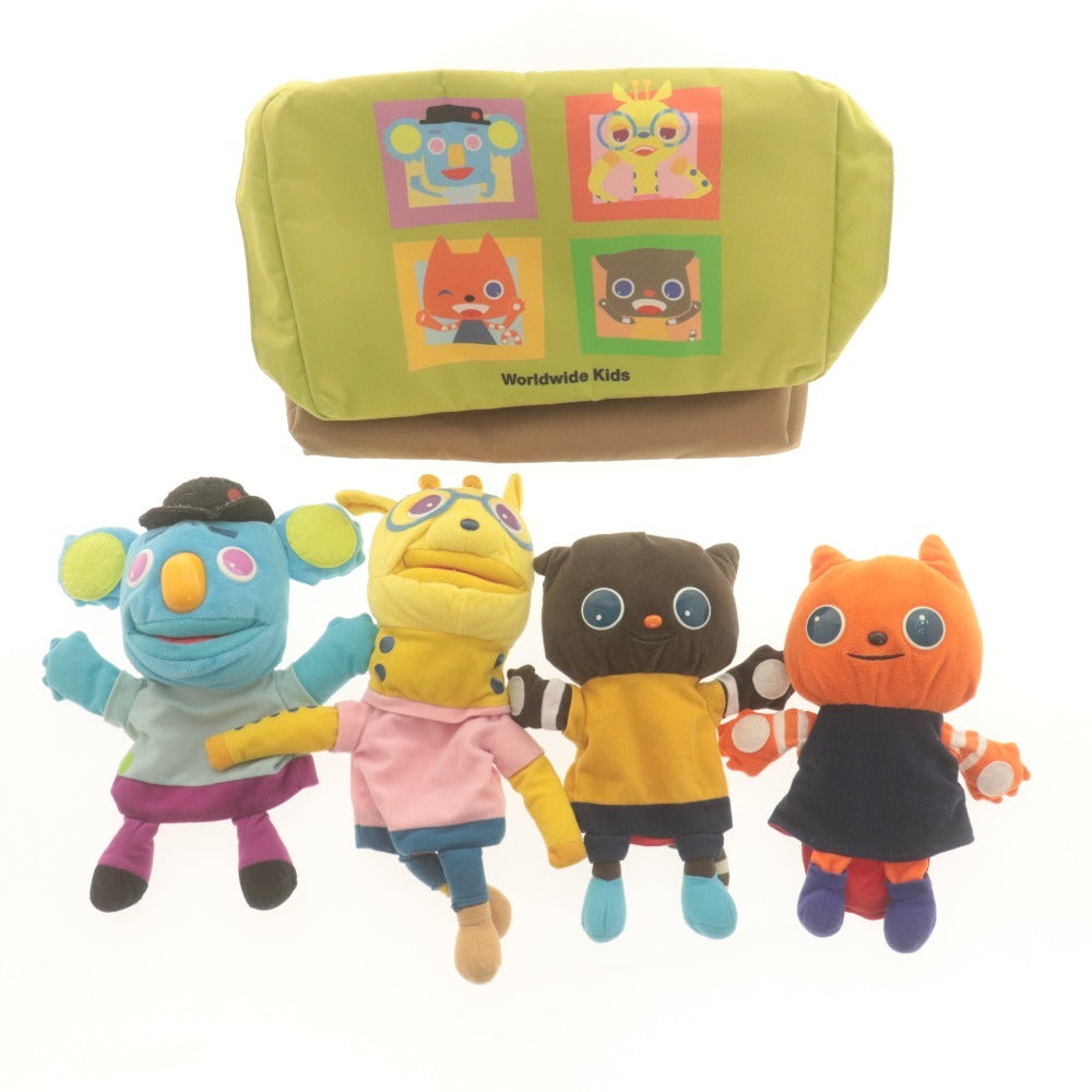 ■ ベネッセ ワールドワイドキッズ 大量セットまとめ売り 絵本/フルーツ/Food&Clothing/Explore the Town/パペット/touch animal/付属品付