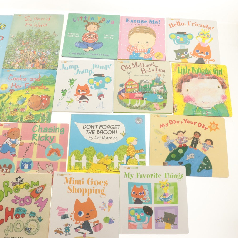 ■ ベネッセ ワールドワイドキッズ 大量セットまとめ売り 絵本/フルーツ/Food&Clothing/Explore the Town/パペット/touch animal/付属品付