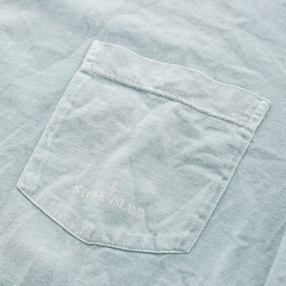 ■ ストーンアイランド STONE ISLAND Tシャツ 半袖 トップス クルーネック 胸ポケット メンズ L