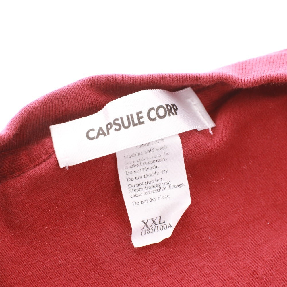 ■ カプセルコーポレーション Capsule Corp 長袖トップス カットソー ロンT リリス エヴァンゲリオン 十字架 メンズ XXL エンジ 赤茶