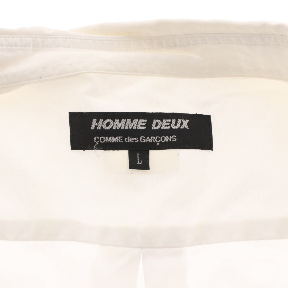 ■ コムデギャルソン オム ドゥ HOMME DEUX シャツ 長袖 トップス メンズ L ホワイト