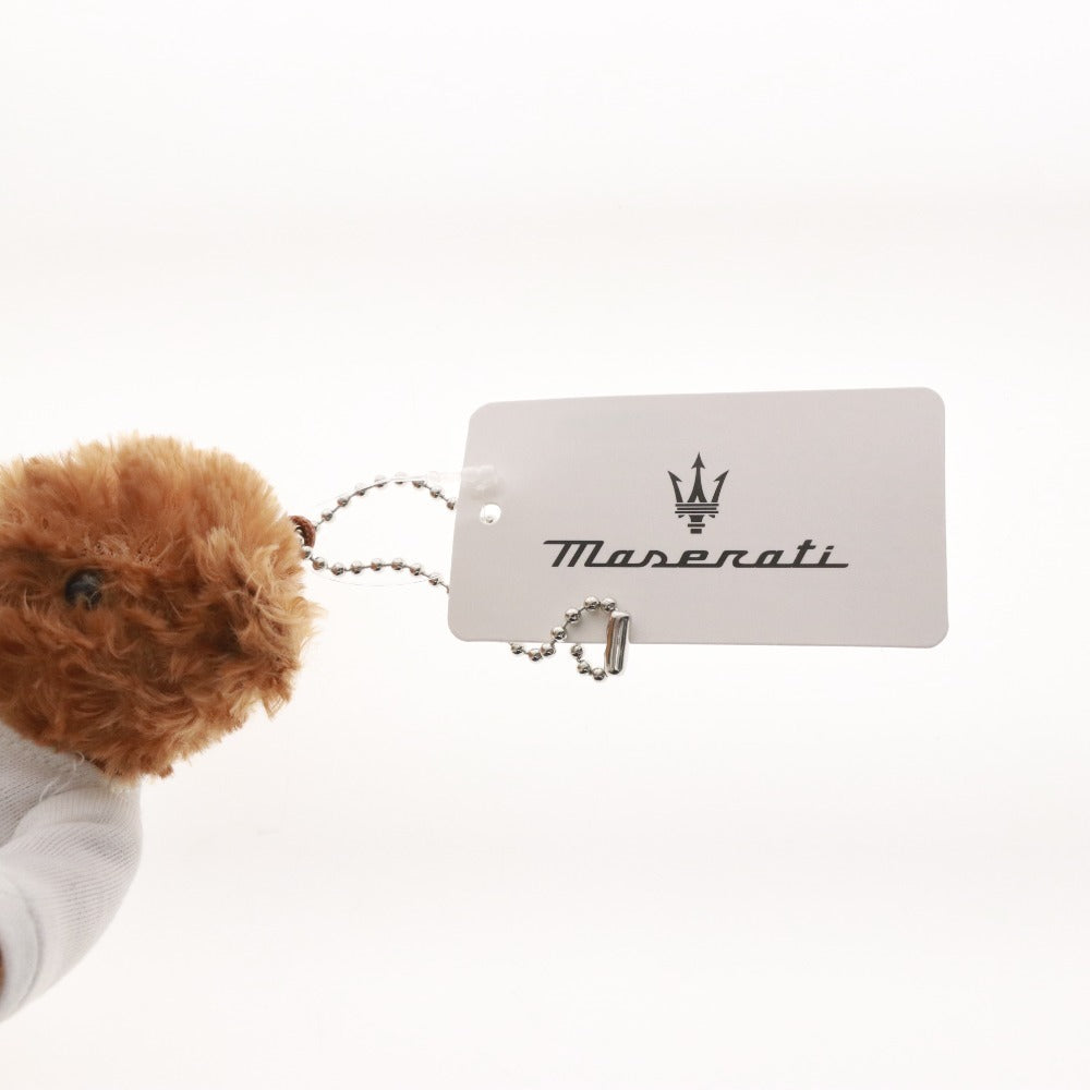 ■ マセラティ MASERATI くま キーホルダー 白シャツ テディベア ぬいぐるみ 人形 クマ ベア マスコット タグ付き