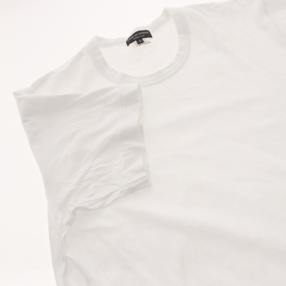 ■ Comme des Garçons Homme Plus Long Sleeve T-Shirt Short Sleeve Top Made in Japan Cut-and-Sew Plain Men's S White
