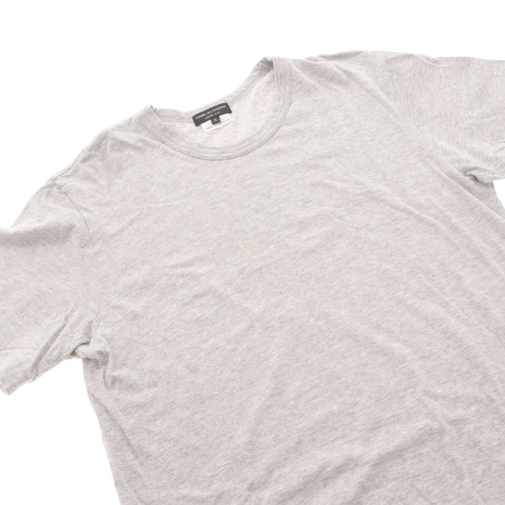 ■ コムデギャルソンオムプリュス ロングTシャツ 半袖 トップス 日本製 カットソー 無地 メンズ S ライトグレー