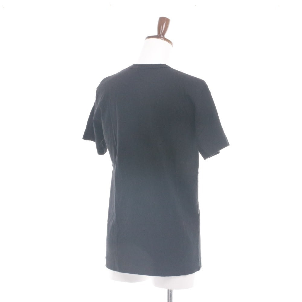 ■ コムデギャルソンオムプリュス Tシャツ 半袖 トップス 日本製 メッセージ カットソー ホーリー切り抜き 穴空き メンズ M ブラック系