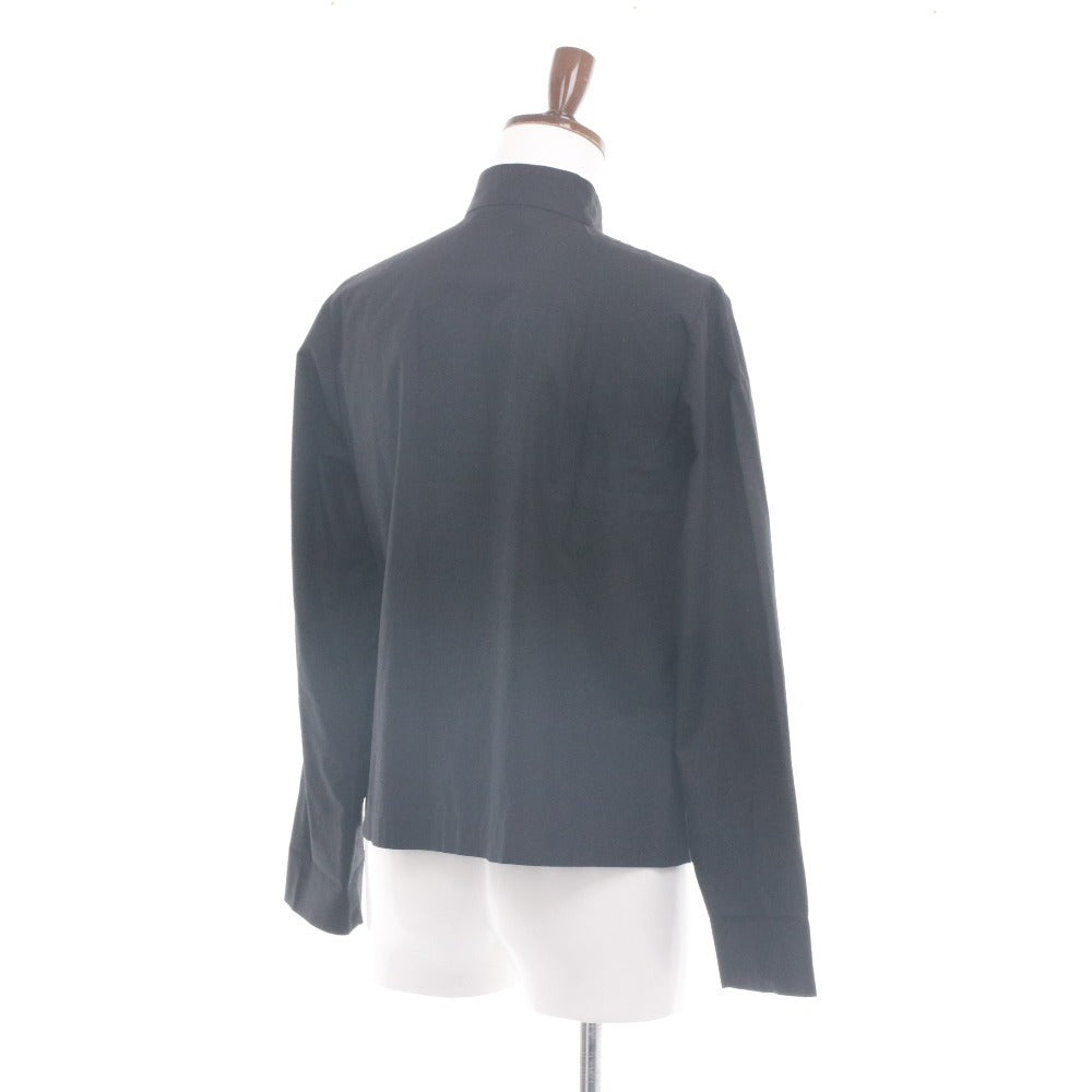 ■ ブラックコムデギャルソン BLACK COMME des GARCONS チャイナシャツジャケット 長袖 トップス 日本製 メンズ M ブラック