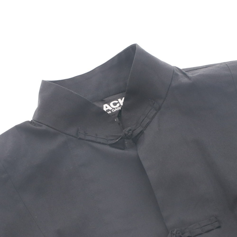 ■ ブラックコムデギャルソン BLACK COMME des GARCONS チャイナシャツジャケット 長袖 トップス 日本製 メンズ M ブラック