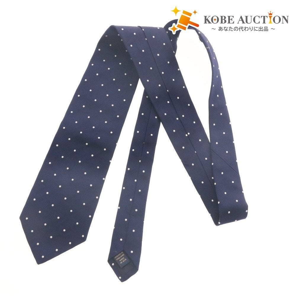 ■ ブルックスブラザーズ BrooksBrothers ネクタイ RN93986 ドット柄 シルク メンズ ネイビー