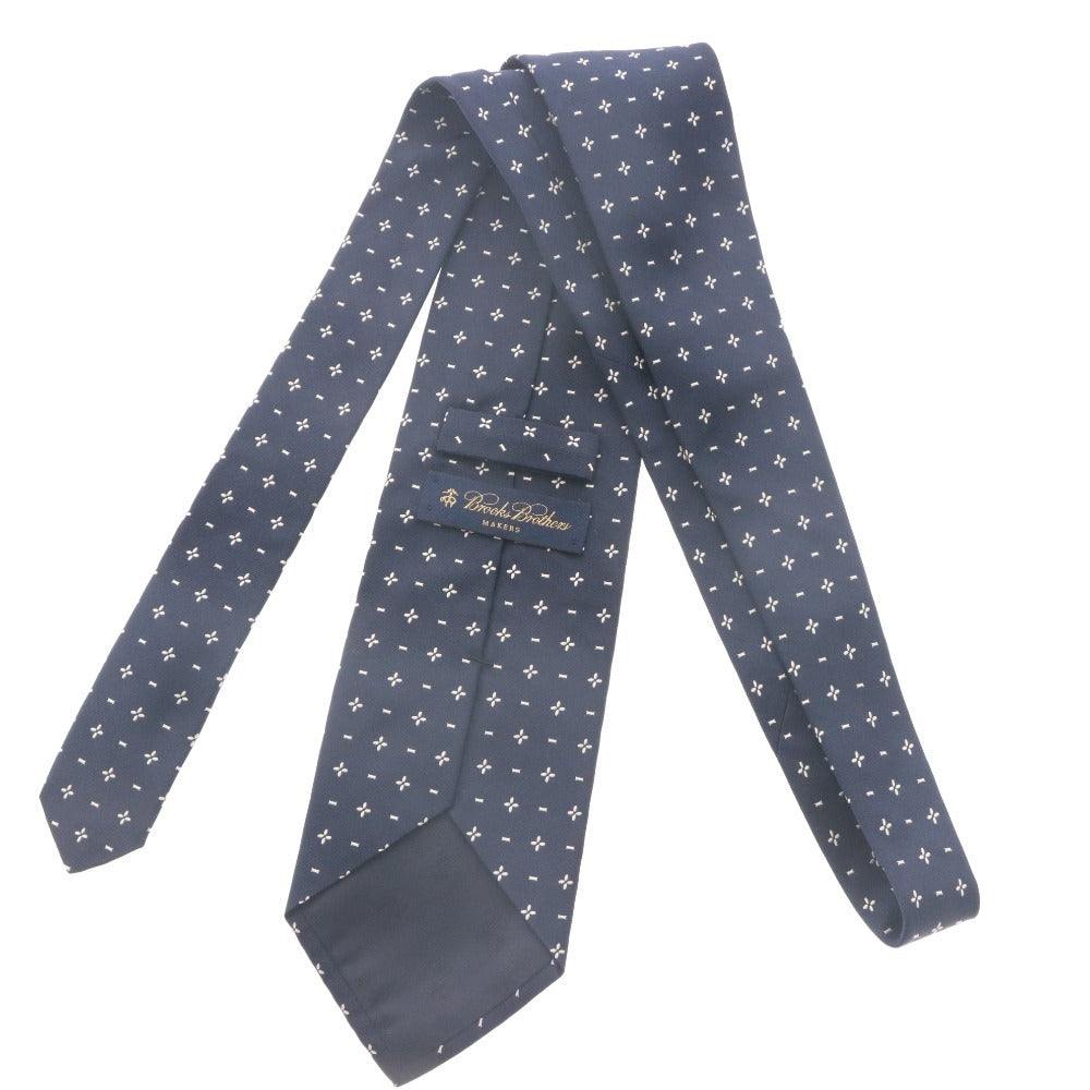 ■ ブルックスブラザーズ BrooksBrothers ネクタイ RN93986 総柄 シルク100% メンズ ネイビー