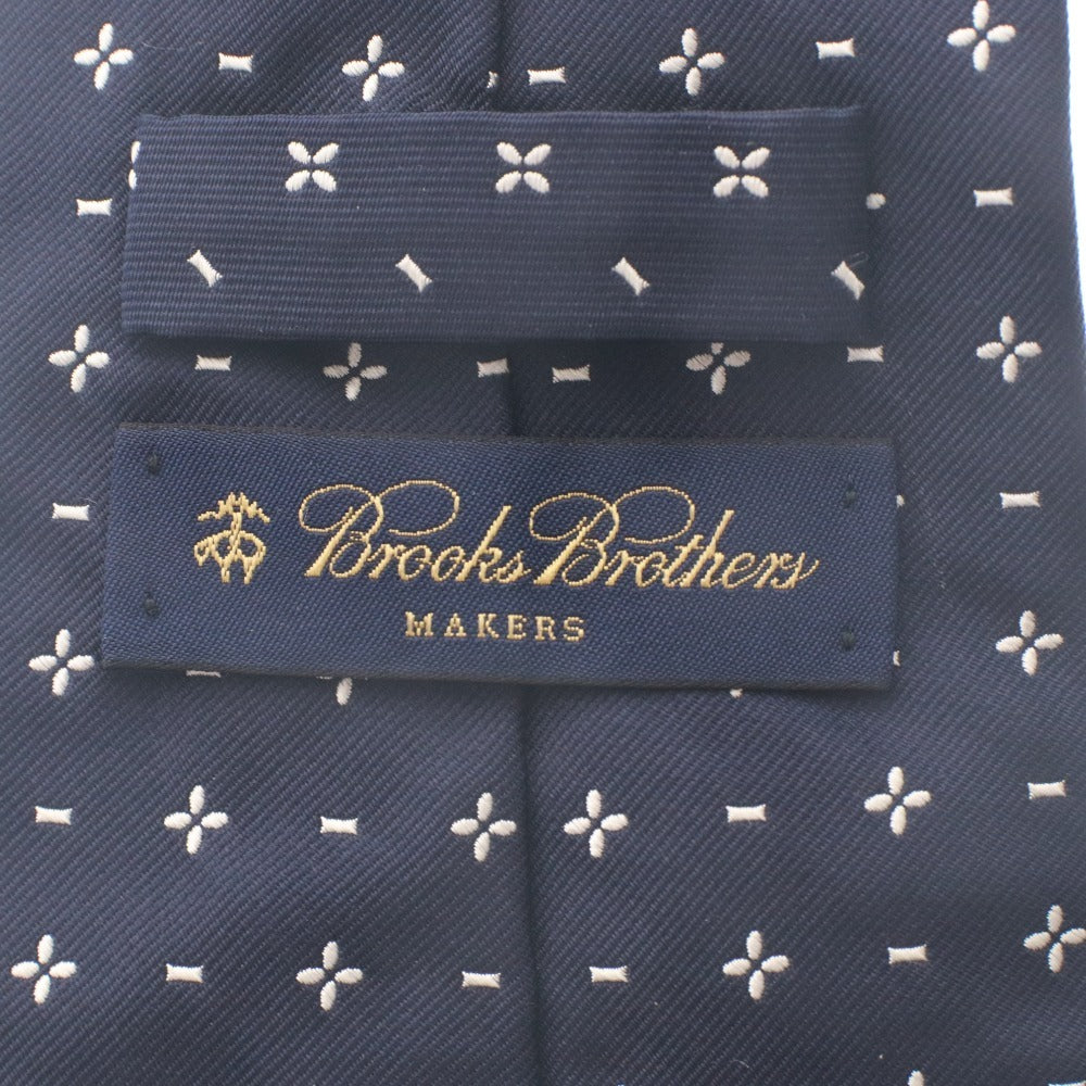 ■ ブルックスブラザーズ BrooksBrothers ネクタイ RN93986 総柄 シルク100% メンズ ネイビー