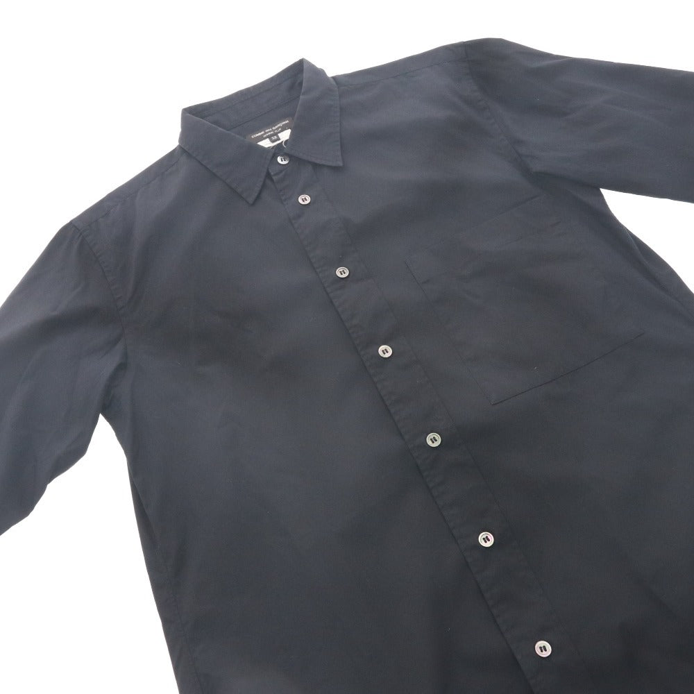 ■ コムデギャルソンオムプリュス COMME des GARCONS HOMME PLUS シャツ 長袖 トップス PL-B004 日本製 メンズ XS ブラック