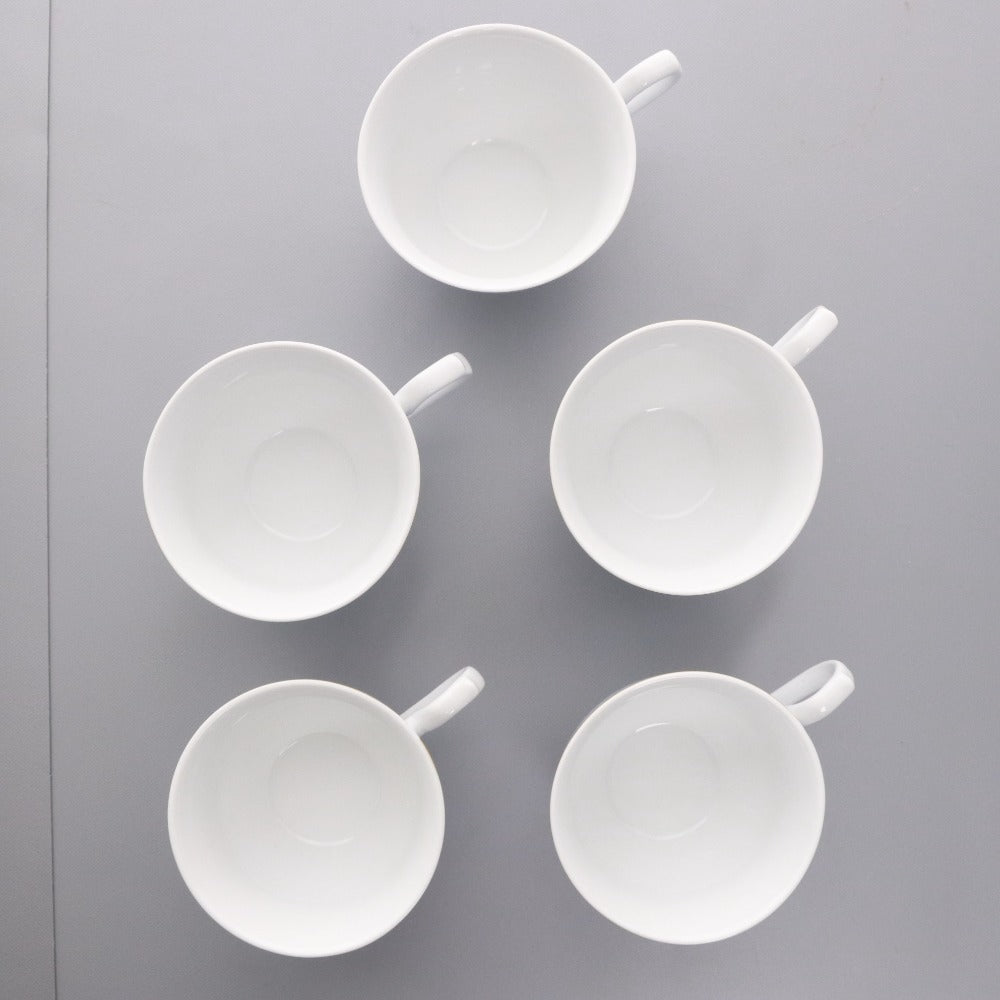■ NARUMI ナルミ MAKE A GOOD TABLE ティーカップ ソーサー 5客セット 洋食器 コーヒーカップ 総柄 未使用 箱付き