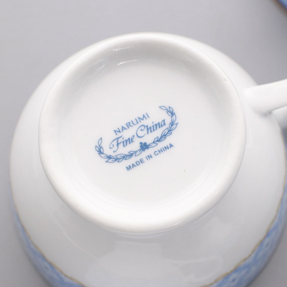 ■ NARUMI ナルミ MAKE A GOOD TABLE ティーカップ ソーサー 5客セット 洋食器 コーヒーカップ 総柄 未使用 箱付き