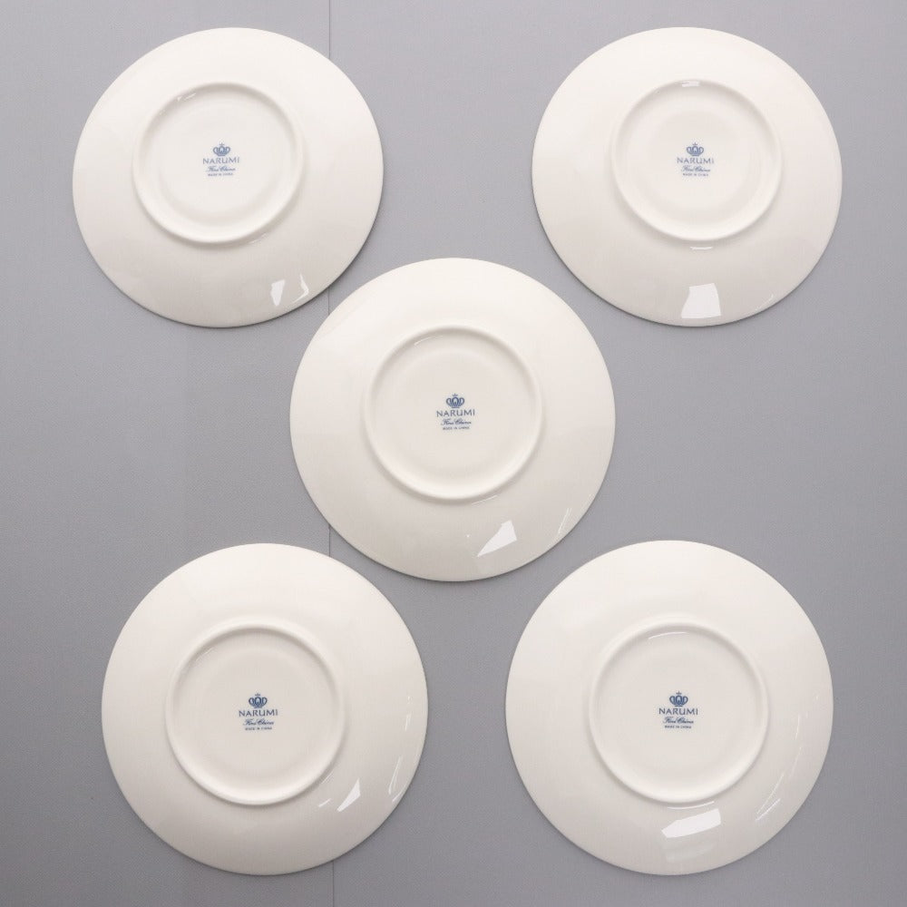 ■ NARUMI ナルミ MAKE A GOOD TABLE ティーカップ ソーサー 5客セット 洋食器 コーヒーカップ 総柄 未使用 箱付き