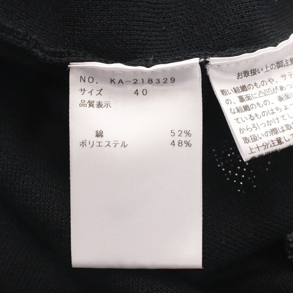 ■ エムズグレイシー M'S GRACY ニットワンピース 長袖 日本製バイカラー レディース 40(L相当）ホワイト ブラック