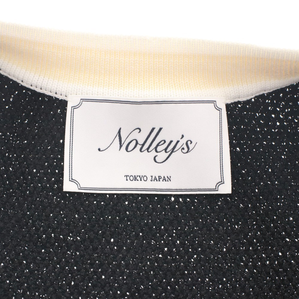 ■ ノーリーズ NOLLEY'S ニットジャケット カーディガン 長袖 トップス 金ボタン レディース 38(M相当）ブラック系 未使用