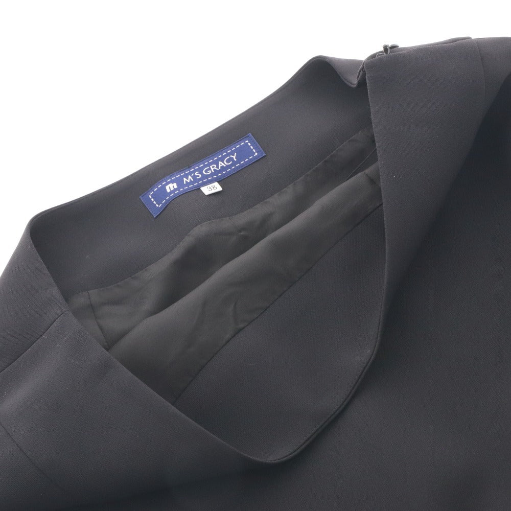 ■ エムズグレイシー M'SGRACY ひざ丈スカート ボトムス タイト レース Iライン レディース 38 (M相当）ブラック系 未使用