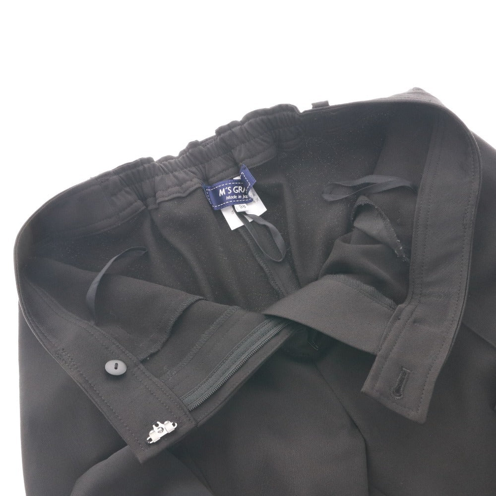 ■ エムズグレイシー M'sGRACY パンツ ロング ボトムス テーパード センタープレス サンプル レディース 38 (M相当）ブラック 未使用