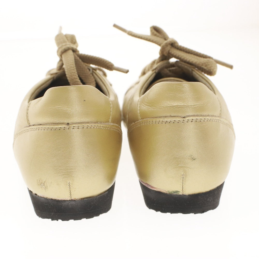 ■ Hush Puppies ハッシュパピー スニーカー シューズ 靴 紐 レディース 22.5cm ゴールド系 箱付き