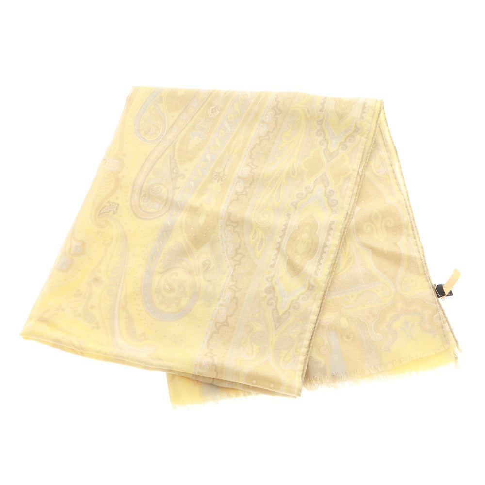 ■ ETRO エトロ スカーフ ストール ショール 総柄 レディース イエロー系