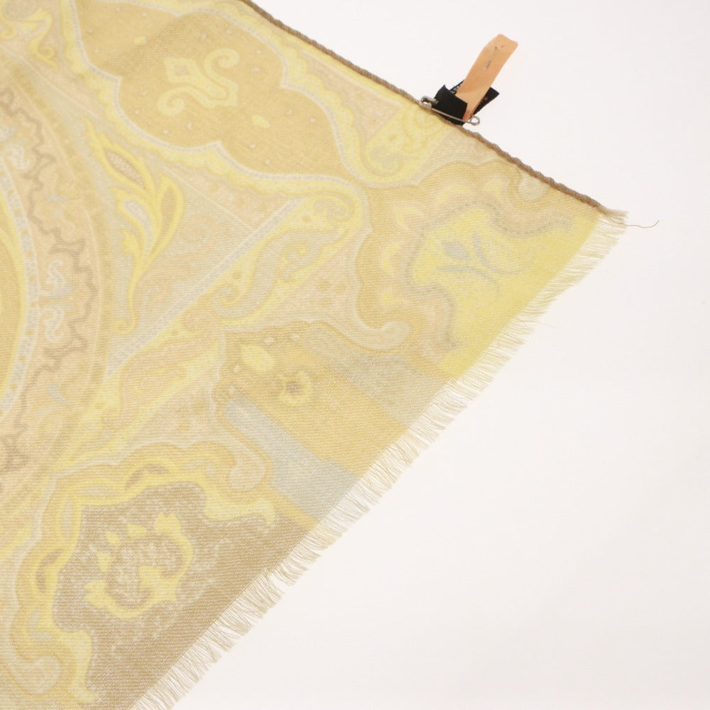 ■ ETRO エトロ スカーフ ストール ショール 総柄 レディース イエロー系