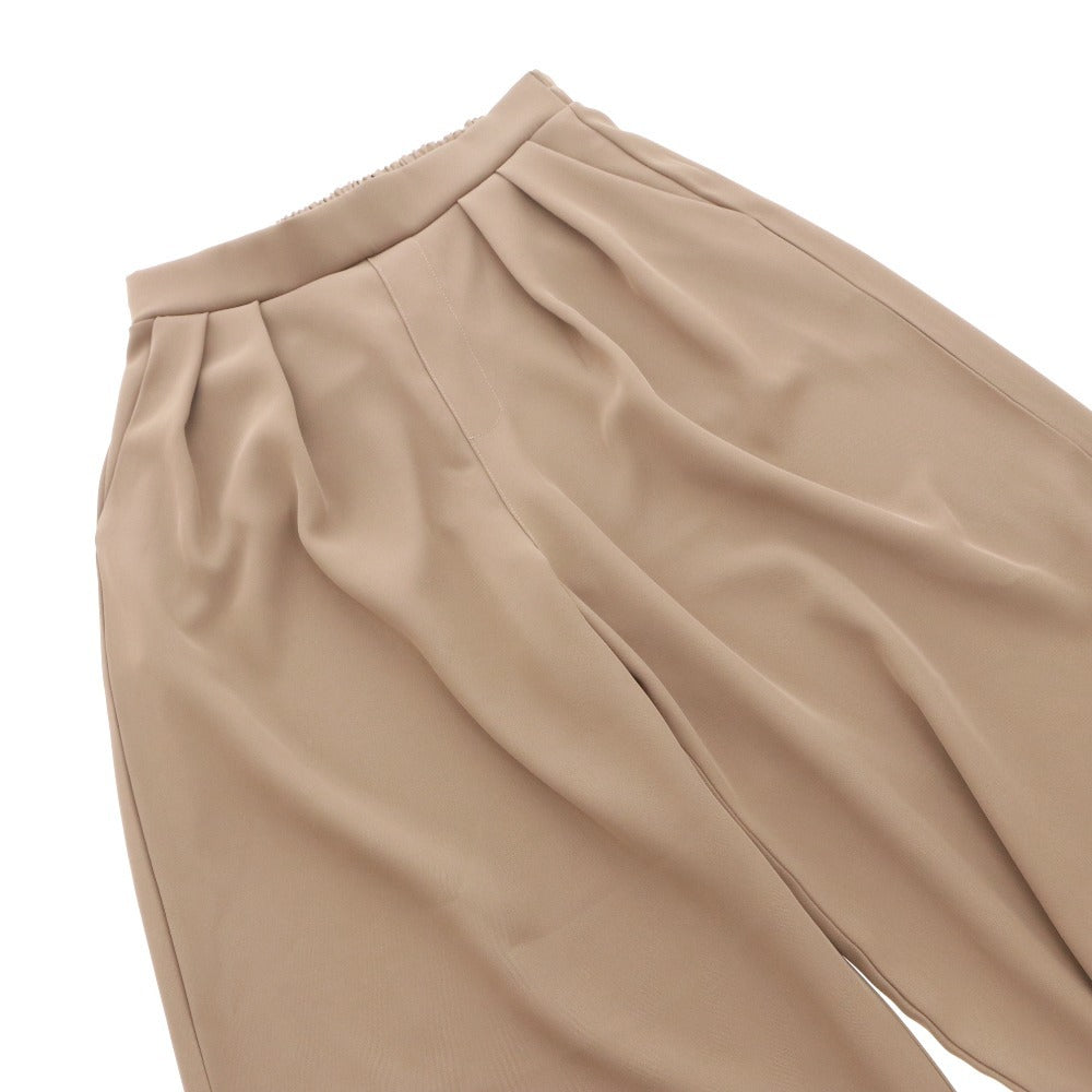■ DeuxAmour Blooming ワンピース パンツ トップス ボトムス 2点セット 総柄 ボタン ポケット レディース M~L ベージュ系 未使用