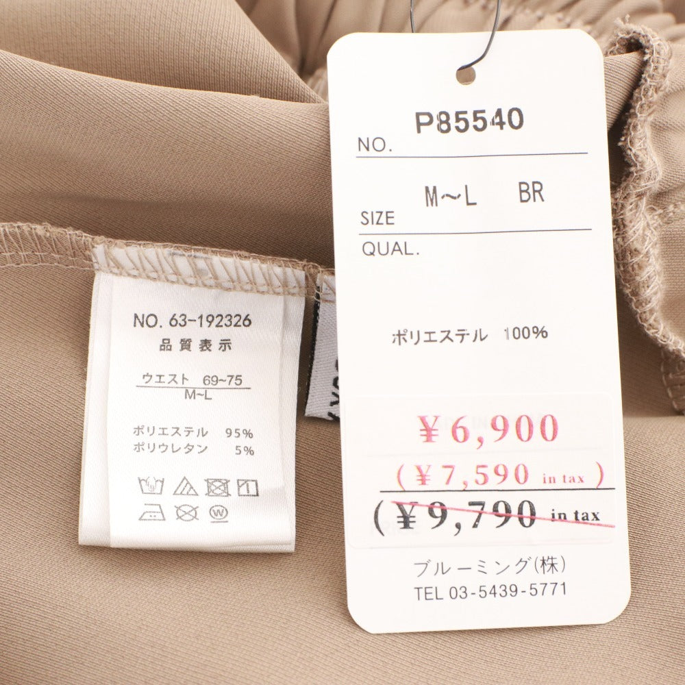 ■ DeuxAmour Blooming ワンピース パンツ トップス ボトムス 2点セット 総柄 ボタン ポケット レディース M~L ベージュ系 未使用