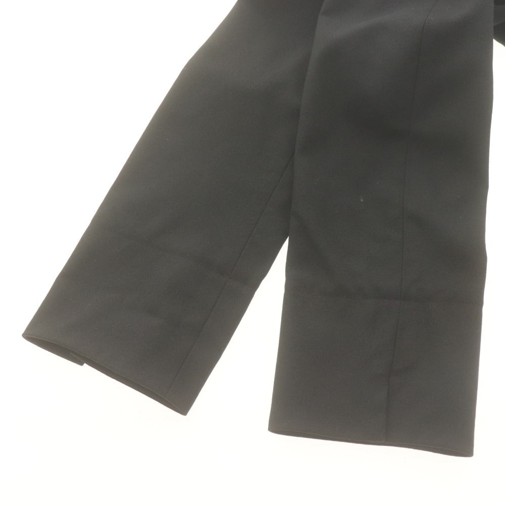 ■ EPOCA Epoca No-collar Jacket Long Sleeve Outerwear V-neck Linen Blend Solid Simple Women's 40 Black Unused