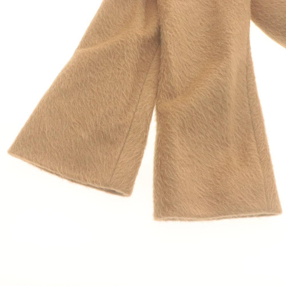 ■ ELISA Long Coat, Long Sleeve, Outerwear, Collarless, Alpaca Blend, Concealed Buttons, Women's, 2, Beige