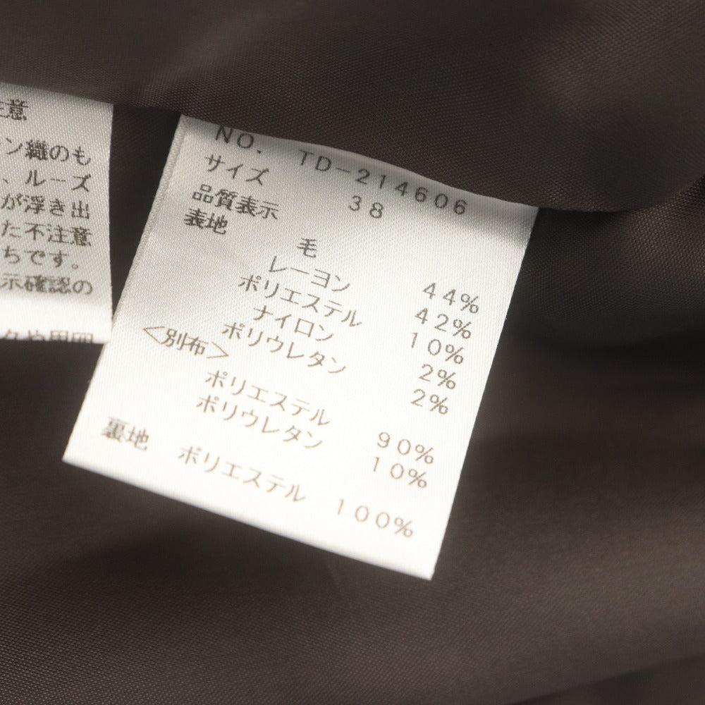 ■ M'S GRACY エムズグレイシー ジャケット 長袖 アウター ツイード ビット金具 コーデュロイ レディース 38 ブラウン タグ付き 未使用