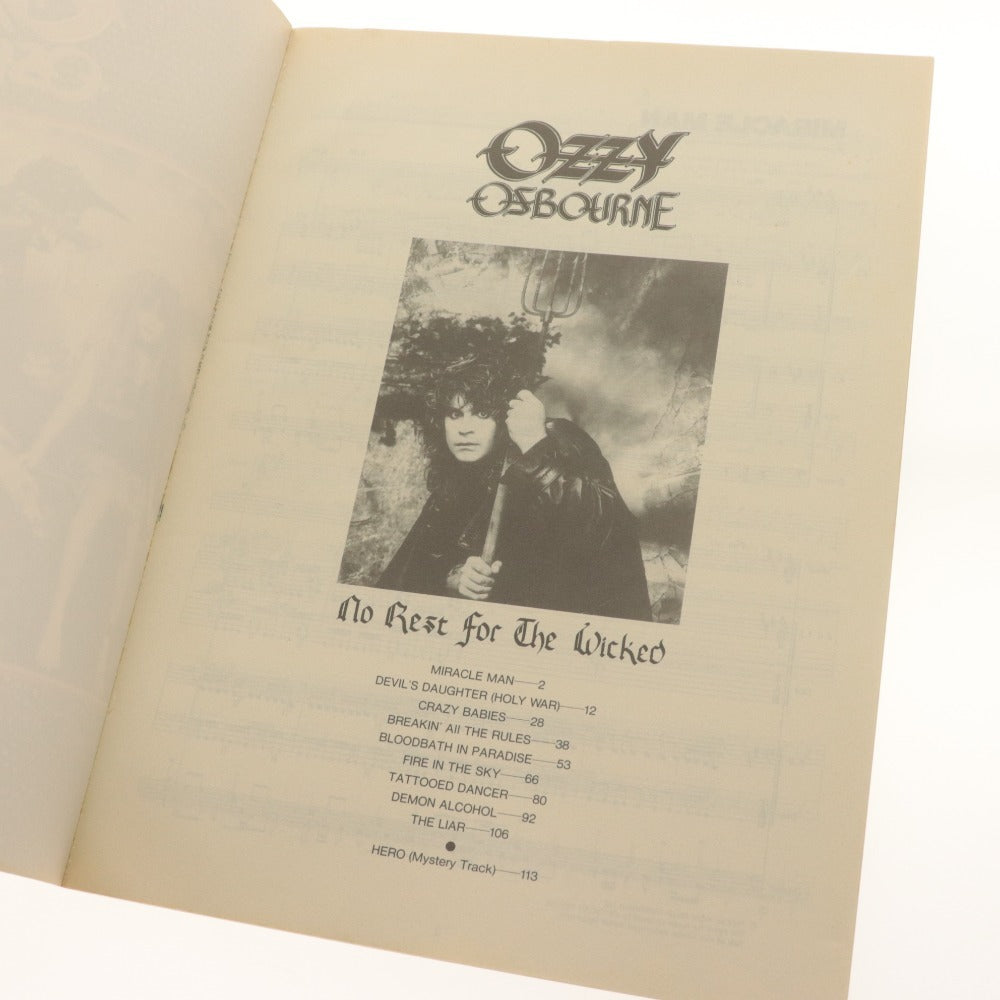 ■ オジーオズボーン OZZY OSBOURNE バンドスコア 楽譜 NO REST FOR THE WICKED 洋楽