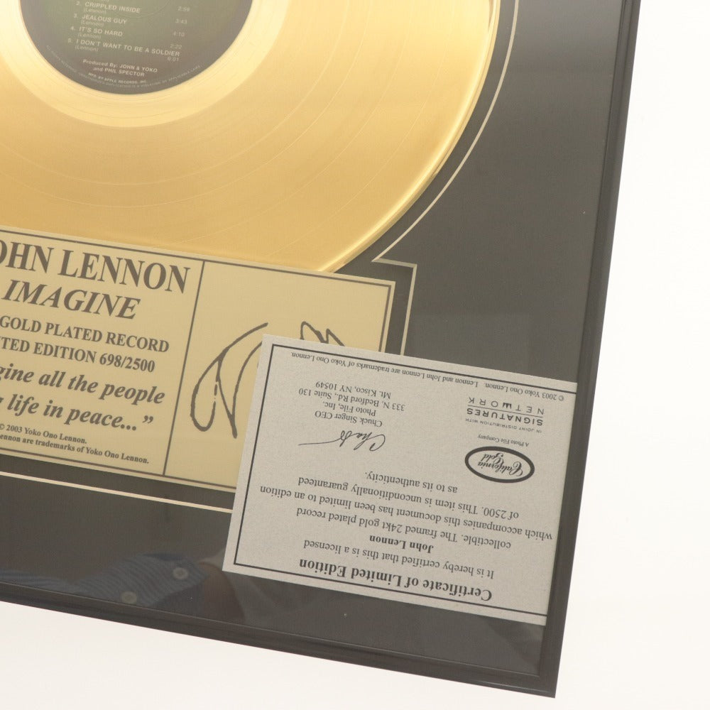 ■ John Lennon Gold Disc 24K IMAGINE Album Limited to 2500 Pieces with Box Unused