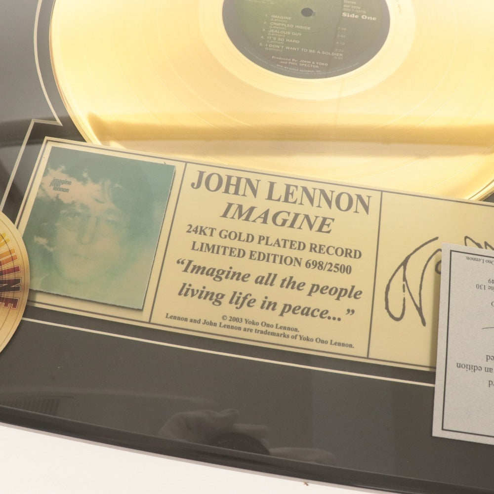 ■ John Lennon Gold Disc 24K IMAGINE Album Limited to 2500 Pieces with Box Unused