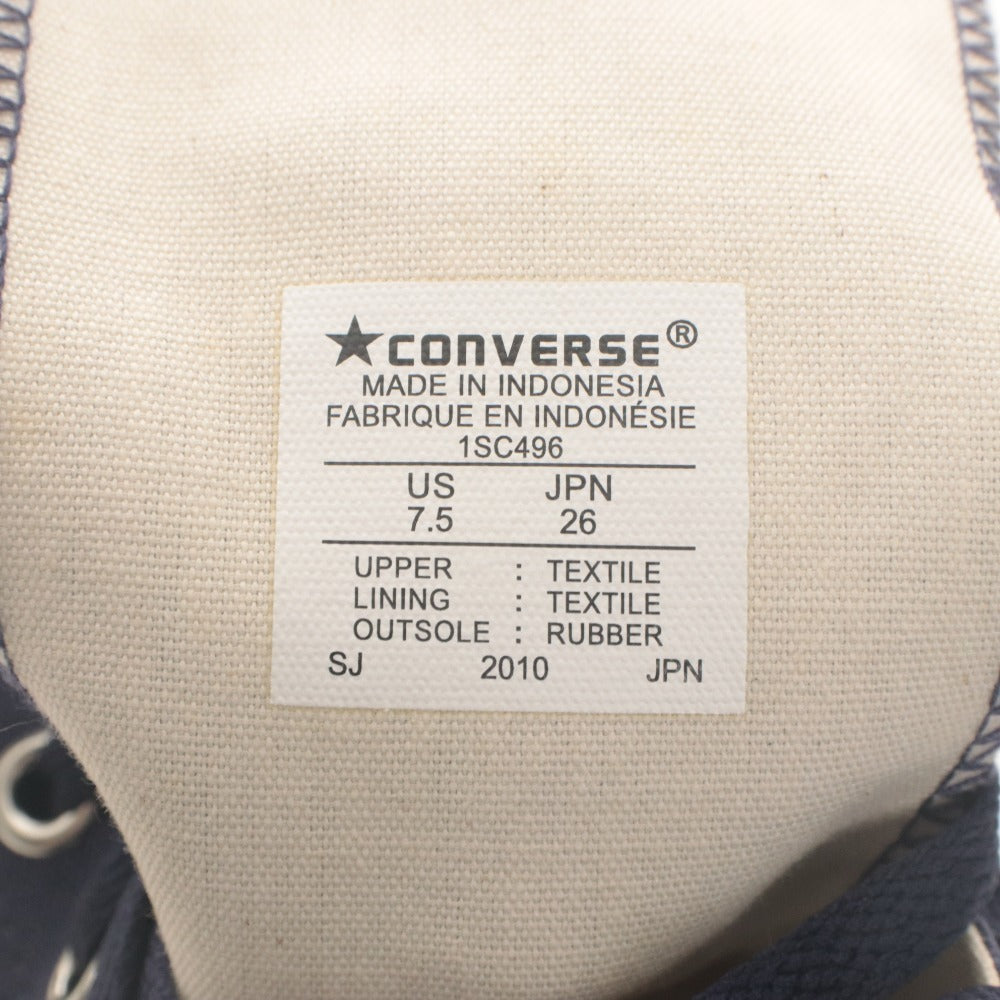 ■ CONVERSE コンバース スニーカー シューズ 靴 ALL STAR BLACKZIP HI 1SC496 メンズ 7 1/2 (26.0cm相当) ネイビー系 箱付き 未使用