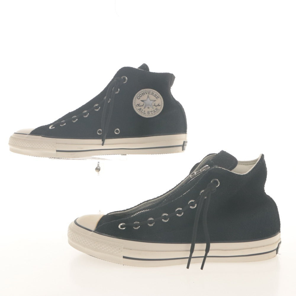 ■ CONVERSE コンバース スニーカー シューズ 靴 SUEDE ALL STAR 100 CENTERZIP HI 1CL745 メンズ 7 1/2 (26.0cm相当) ブラック
