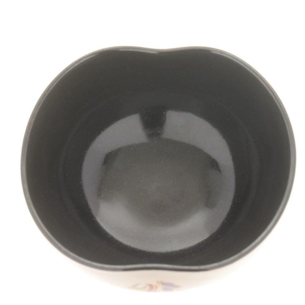 ■ 抹茶茶碗 飾り馬 総柄 宝 茶道具 陶器 縁起 馬九 開運 運気上昇 刻陶印あり 箱付き