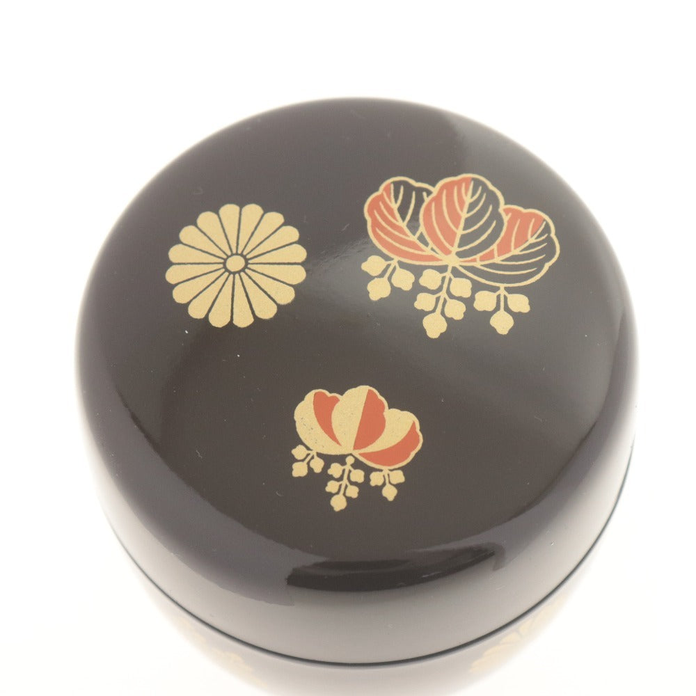 ■ 棗 中棗 高台寺 蒔絵柄 茶道具 抹茶 容器 箱付き