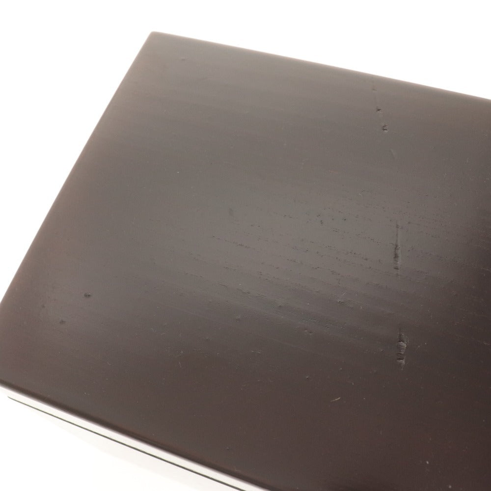 ■ 総桐本漆塗 利休茶箱 茶道具 8点セット 茶箱/茶碗/振出/茶巾筒/棗/茶杓/茶/ 在銘 昌山 刻陶印 色絵 付属品付き
