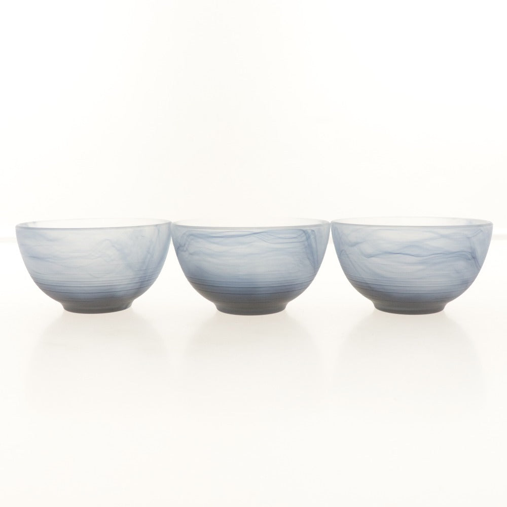 ■ 佐々木硝子 渓水 向付 5個/客 玻璃器 東洋佐々木ガラス 小鉢 和食卓器 全長10.3cm 箱付き