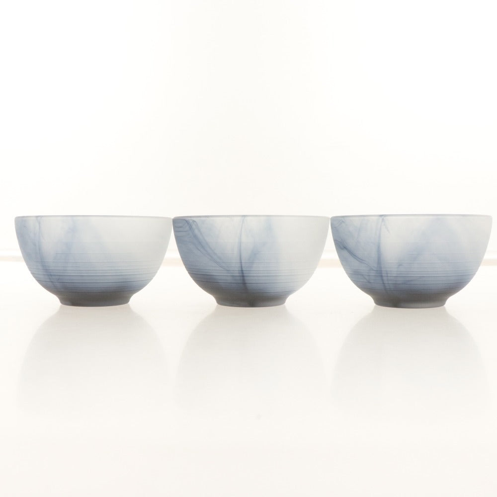■ 佐々木硝子 渓水 向付 5個/客 玻璃器 東洋佐々木ガラス 小鉢 和食卓器 全長10.3cm 箱付き