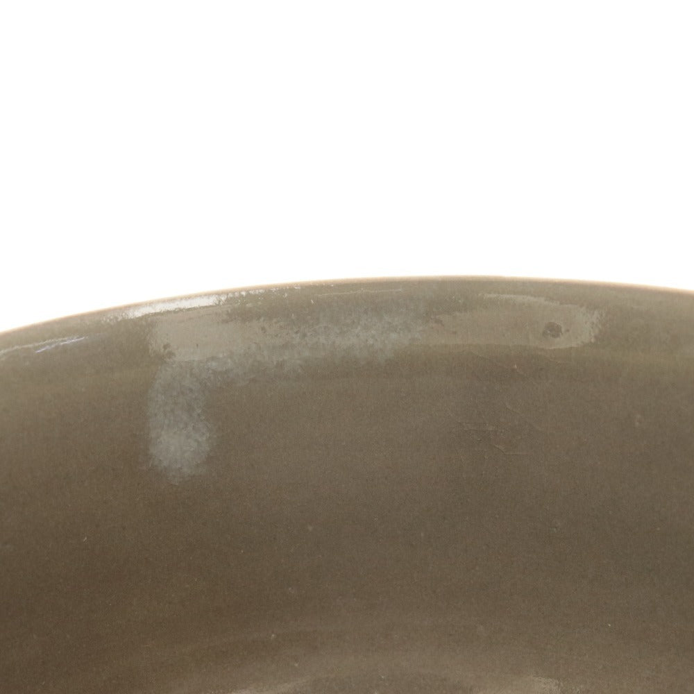 ■ 黒井慶雲 茶碗 虫明焼 窯元 在銘 陶印 茶道具 抹茶 陶器 共箱/付属品付き