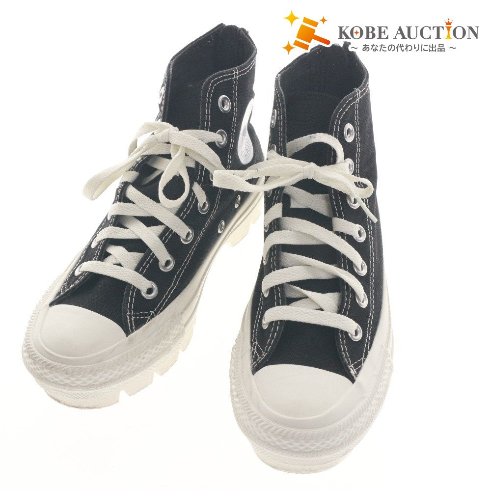 ■ CONVERSE コンバース スニーカー シューズ 靴 オールスター 紐 ファスナー メンズ レディース 4 1/2(23.0~23.5cm相当) ブラック