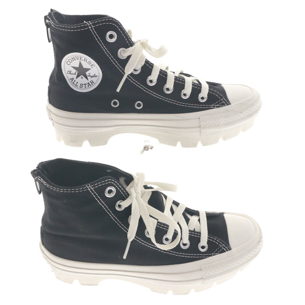 ■ CONVERSE コンバース スニーカー シューズ 靴 オールスター 紐 ファスナー メンズ レディース 4 1/2(23.0~23.5cm相当) ブラック